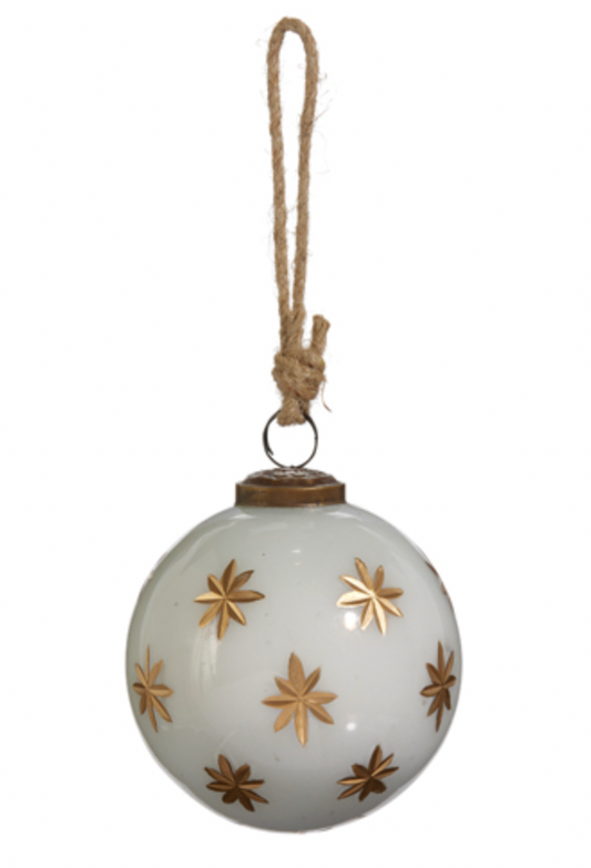 Gold Star Etched Ornament