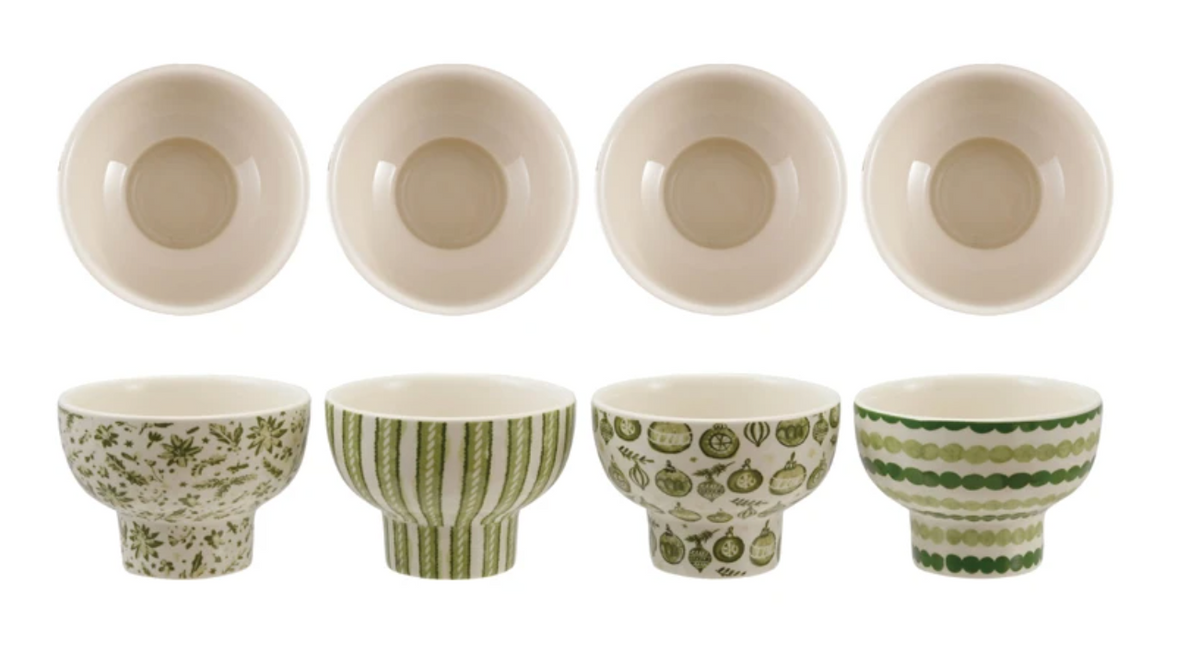 Footed Holiday Bowl