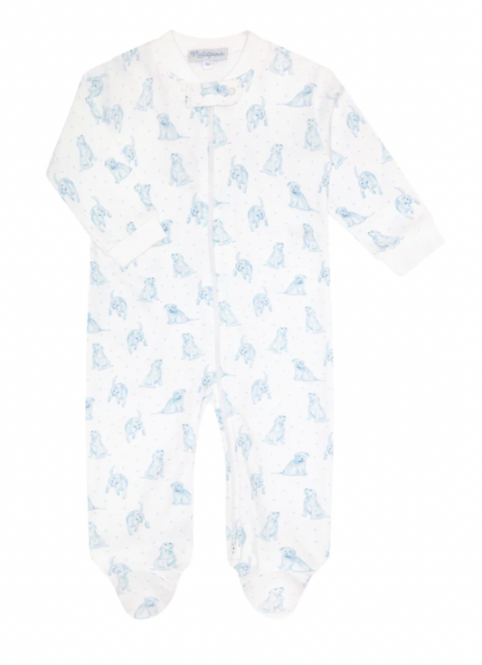 Nellapima Puppy Love Print Zippered Footie