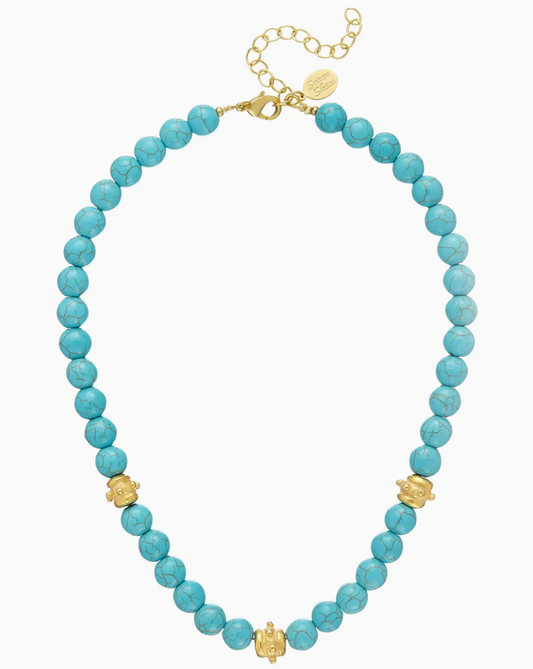 Genuine Turquoise Bentley Beads Necklace