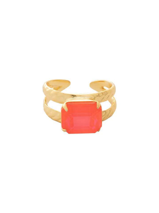 Octavia Orange Cocktail Ring