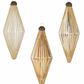 Glittered Diamond Ribbed Ornament