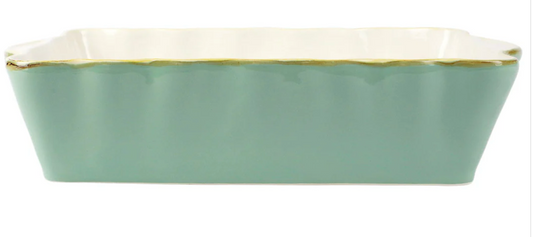 Aqua Lg Rectangle Baker