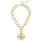 Gold Bee Pendant on Loop Necklace