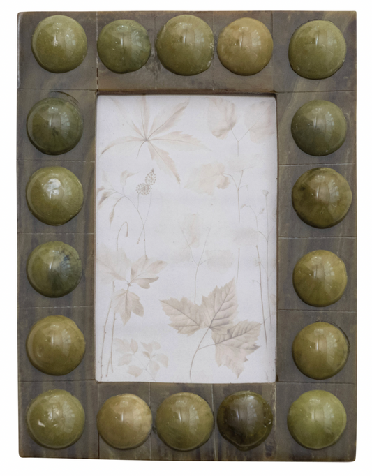 Handmade Marbled Resin Bobbin Photo Frame
