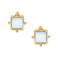 Gold Square Studs