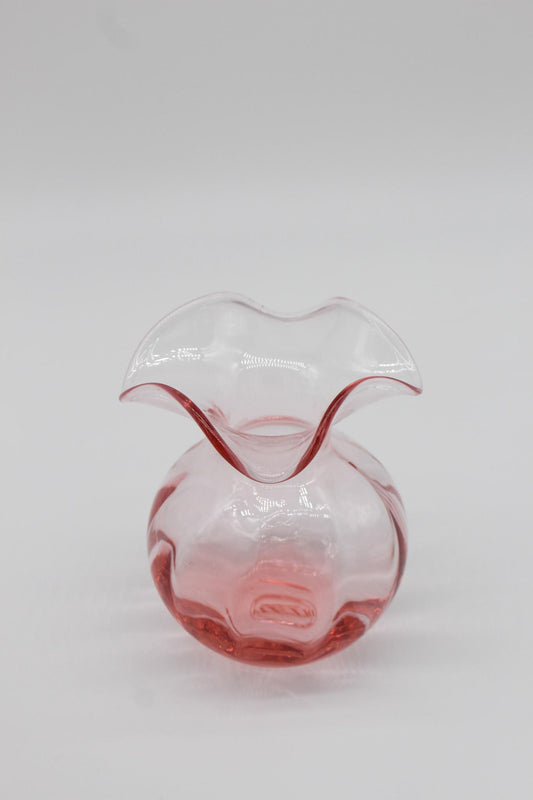 Hibiscus Glass Pink Bud Vase