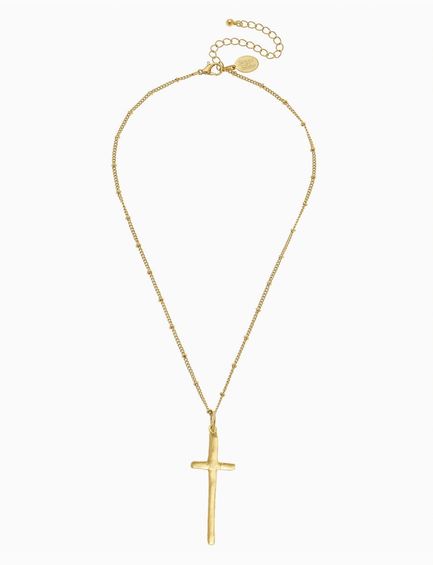 Dainty Elongated Cross Necklace