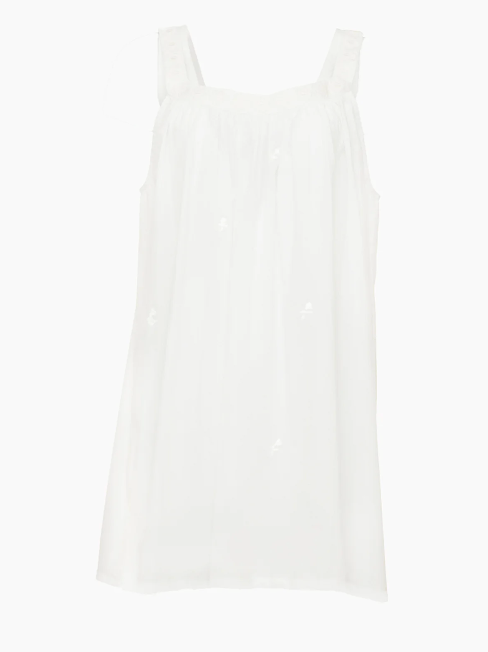 White Embroidered Tank Gown