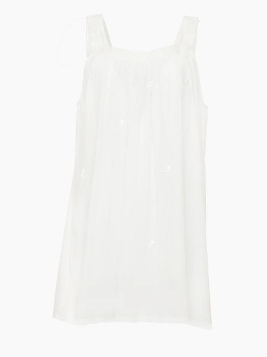 White Embroidered Tank Gown