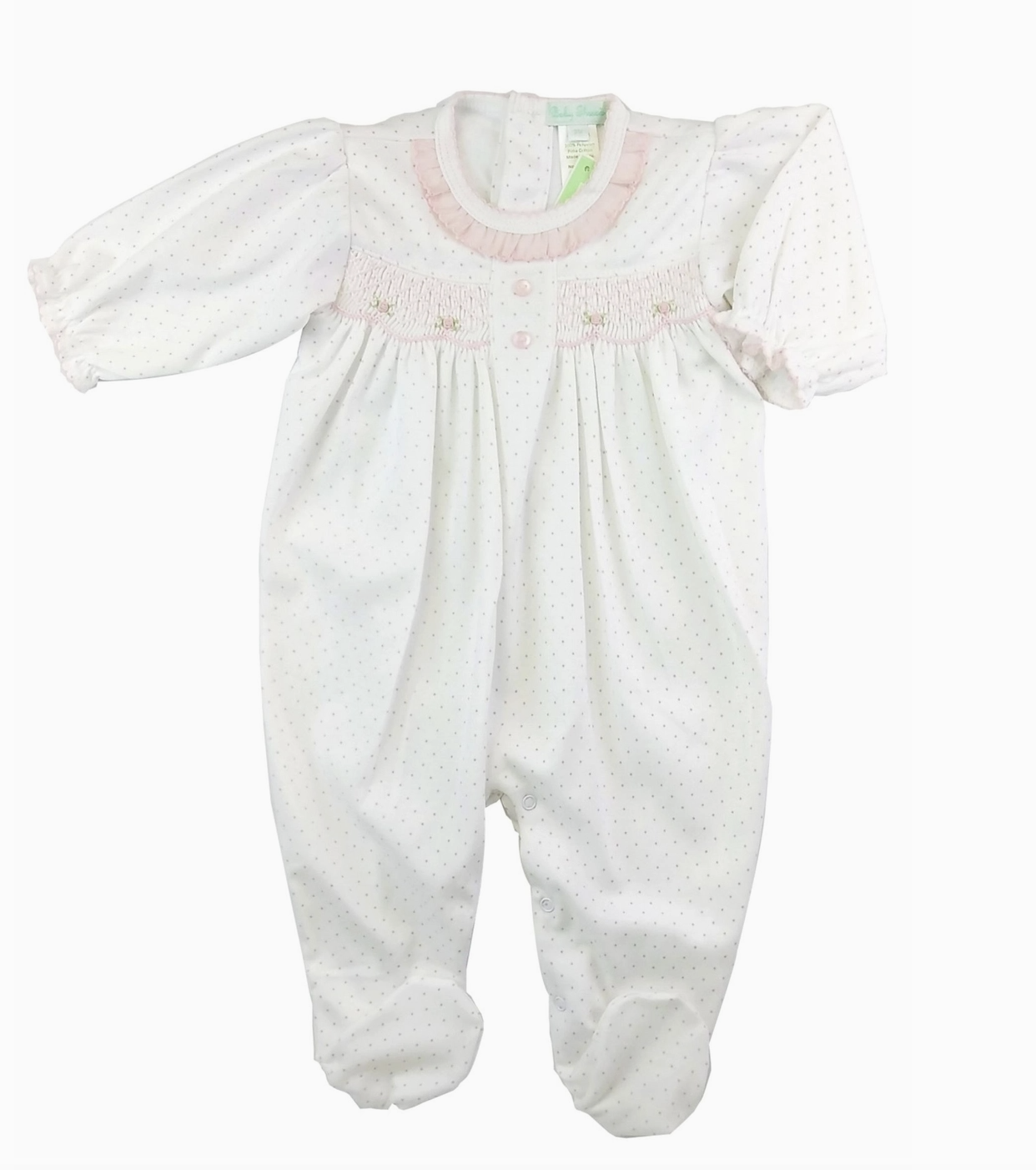 Sweet Pink Dots Baby Girl Footie