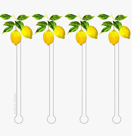 Lemons Acrylic Stir Stick