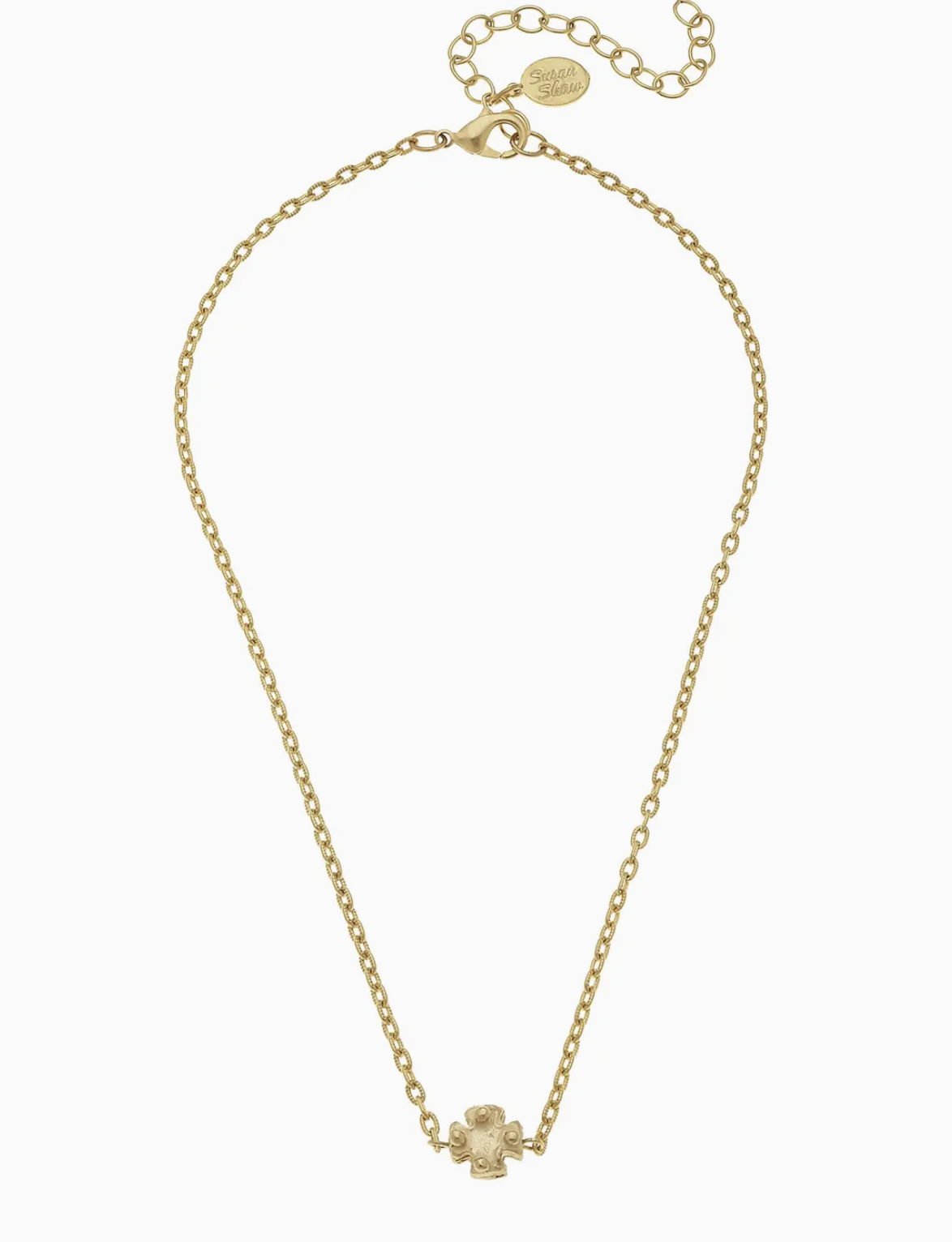 Mini Gold Cross on Chain Necklace