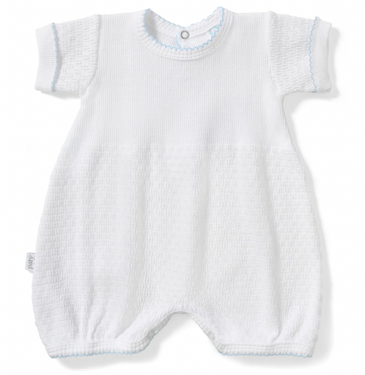 Paty Knit Blue Straight Hem Bubble