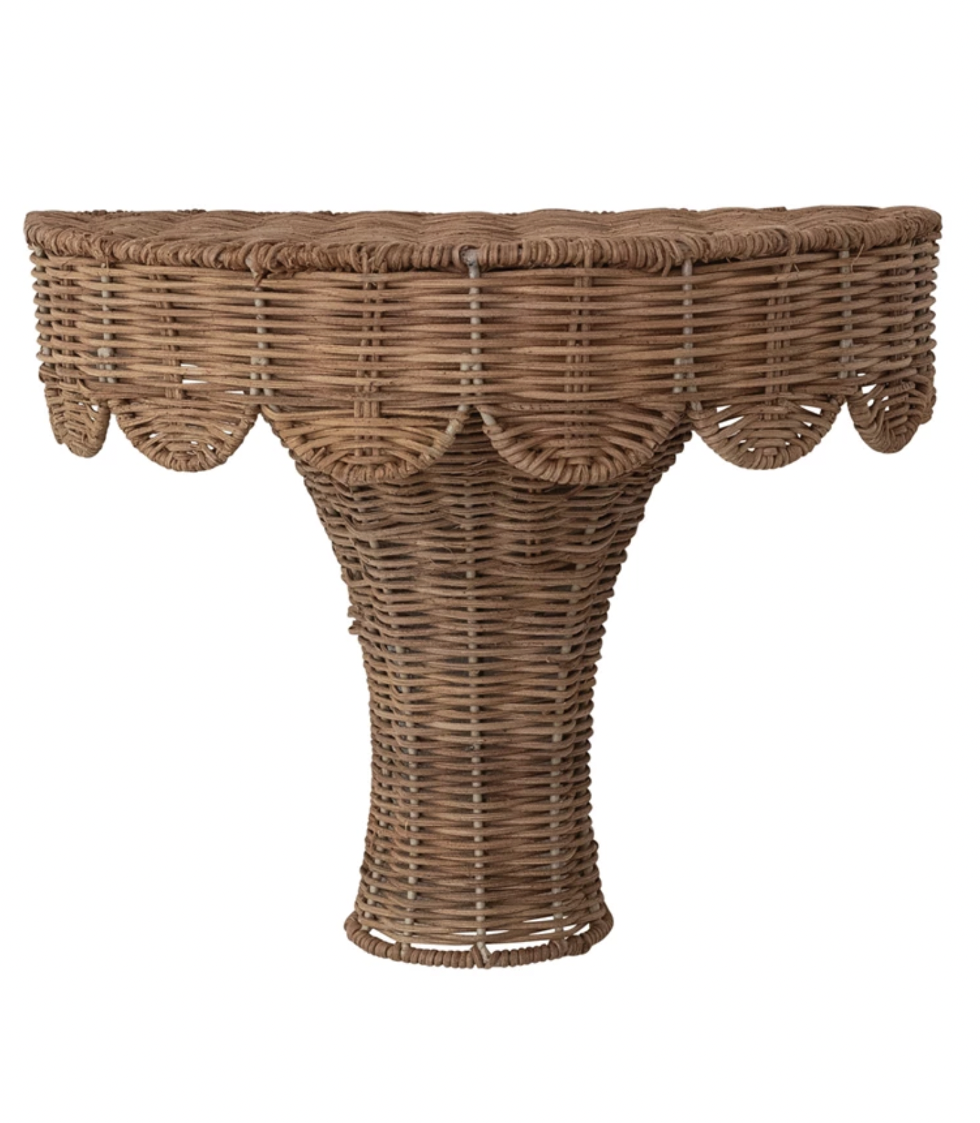 Rattan Scalloped Wall Shelf