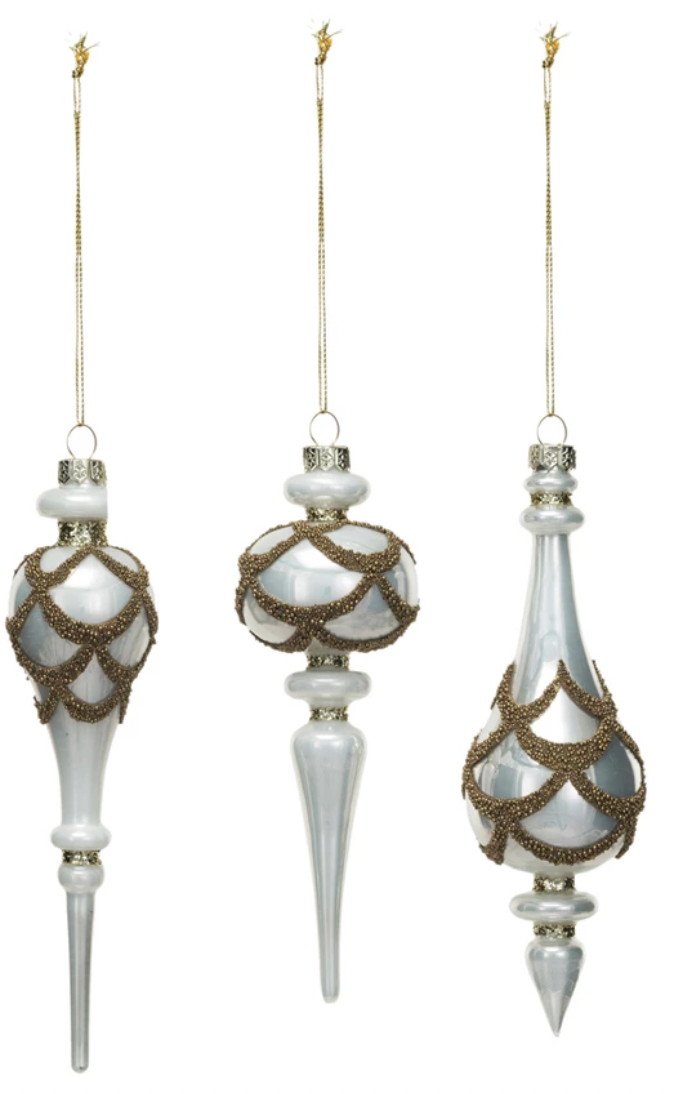 Glass Beaded Finial Ornament