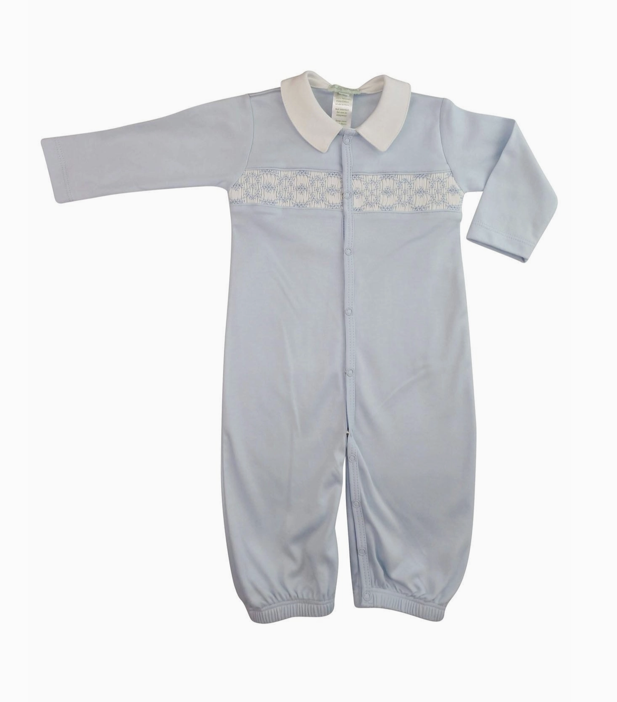 Baby Boy Hand Smocked Converter Gown (NB)