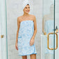 Weezie Towel Wrap in French Blue Floral