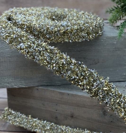 1" Gold Tinsel Garland