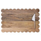Scalloped Wood Tray with Serving Knife