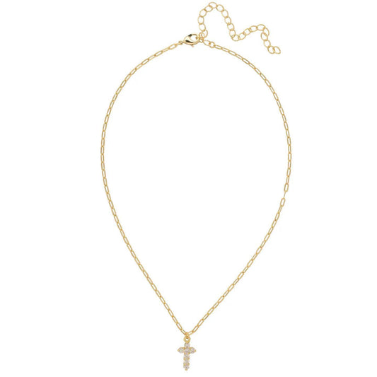 Cross  Clear Pendant Necklace