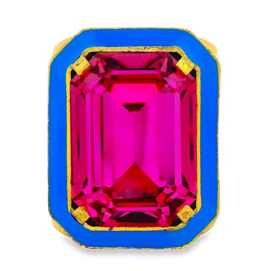 Big Dakota Ring Neon Blue