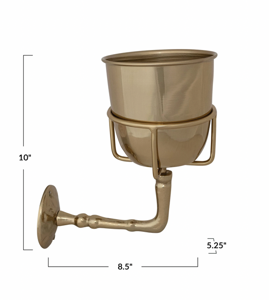 Gold Wall Bracket with Container