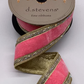2.5" Pink Lemonade Crystal Velvet Ribbon