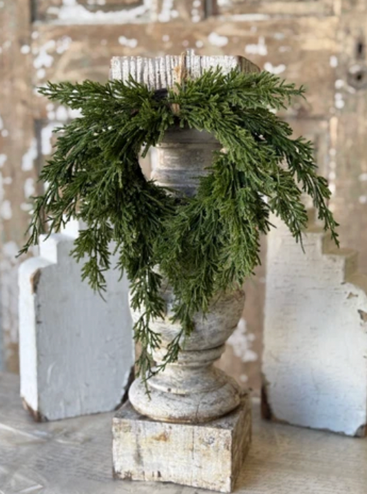 12" Woodland Cedar Hanging Wreath