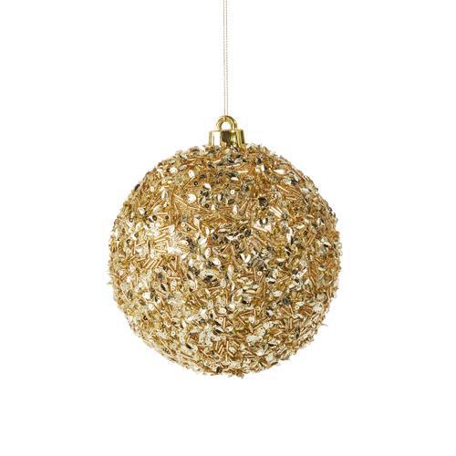 6" Gold Sequin Ornament