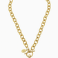 Handcast Gold Intaglio Coin Front Toggle Necklace