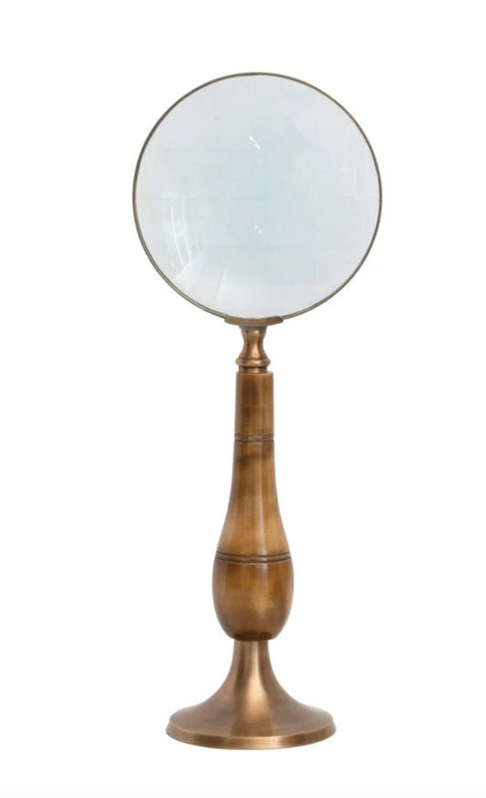 Brass and Bone Magnifying Glass