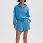 Hawley Half Zip Sweat in Azure Blue