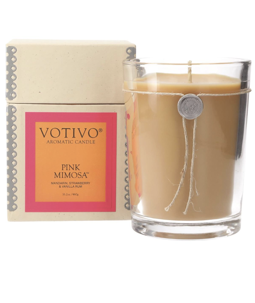 Aromatic Large Pink Mimosa Candle