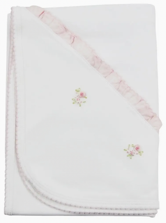 Flower Bouquets Pink Baby Blanket