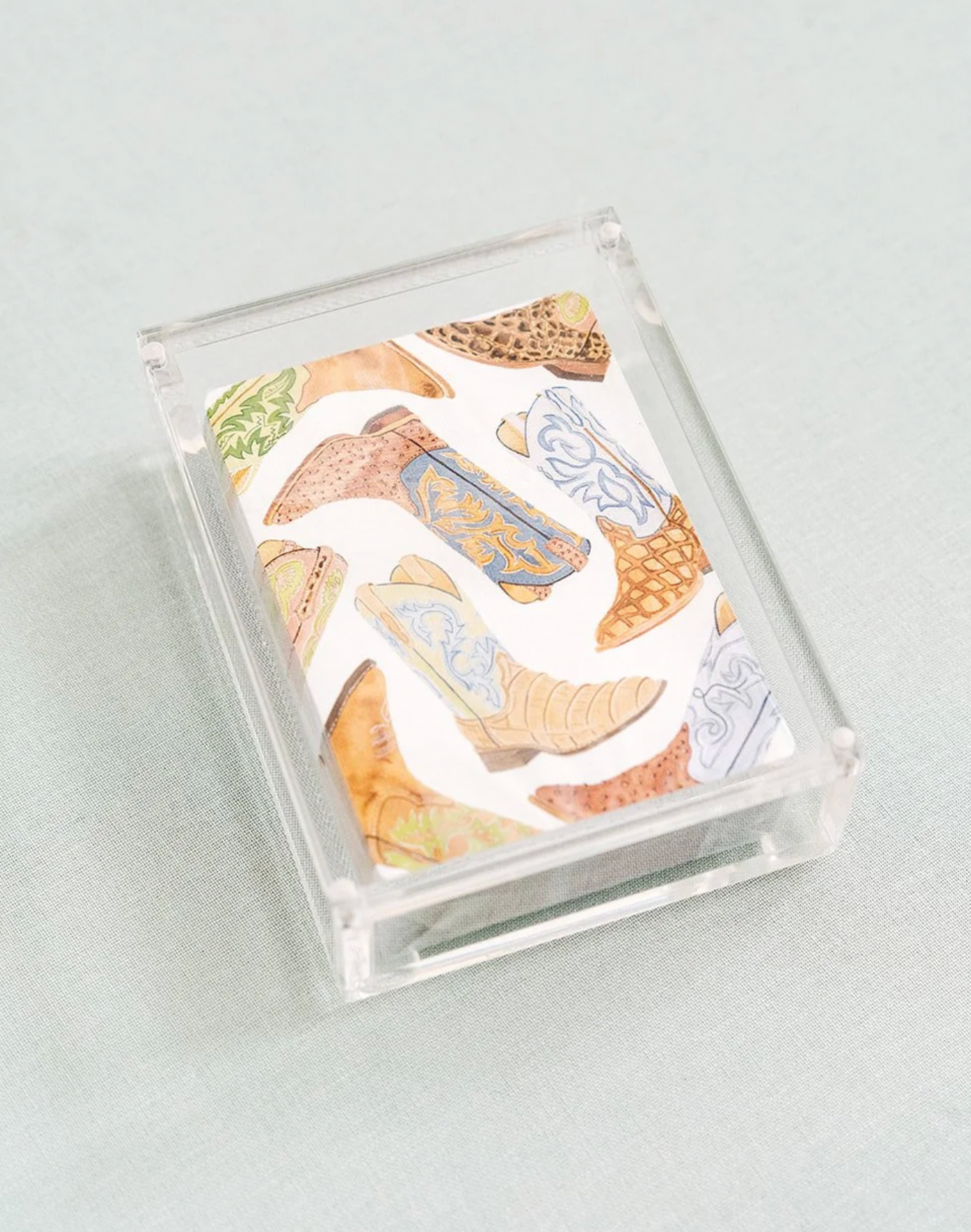 CC Cowboy Playing Cards with Acrylic Case