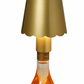 Gold Scalloped Lampshade with Bottle Stopper
