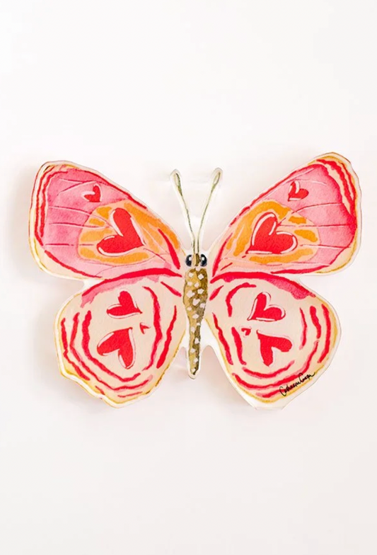 CC A Heart Acrylic Butterfly