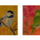 Hand-Painted Lacquered Wood Wall Decor with Bird