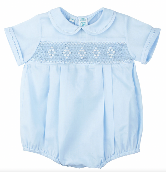 Blue Smocked Diamond Creeper