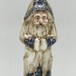 Cream/Blue Santa Ornament