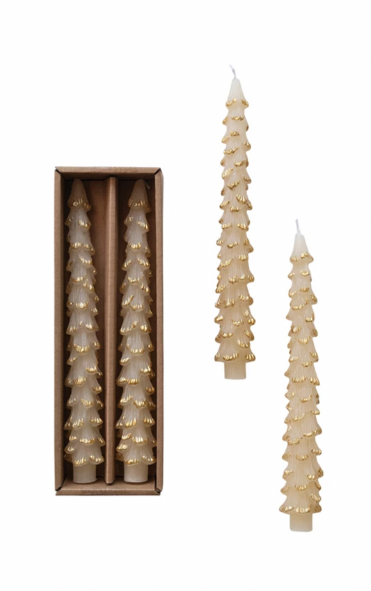 S/2 Tree Shaped Taper Candles