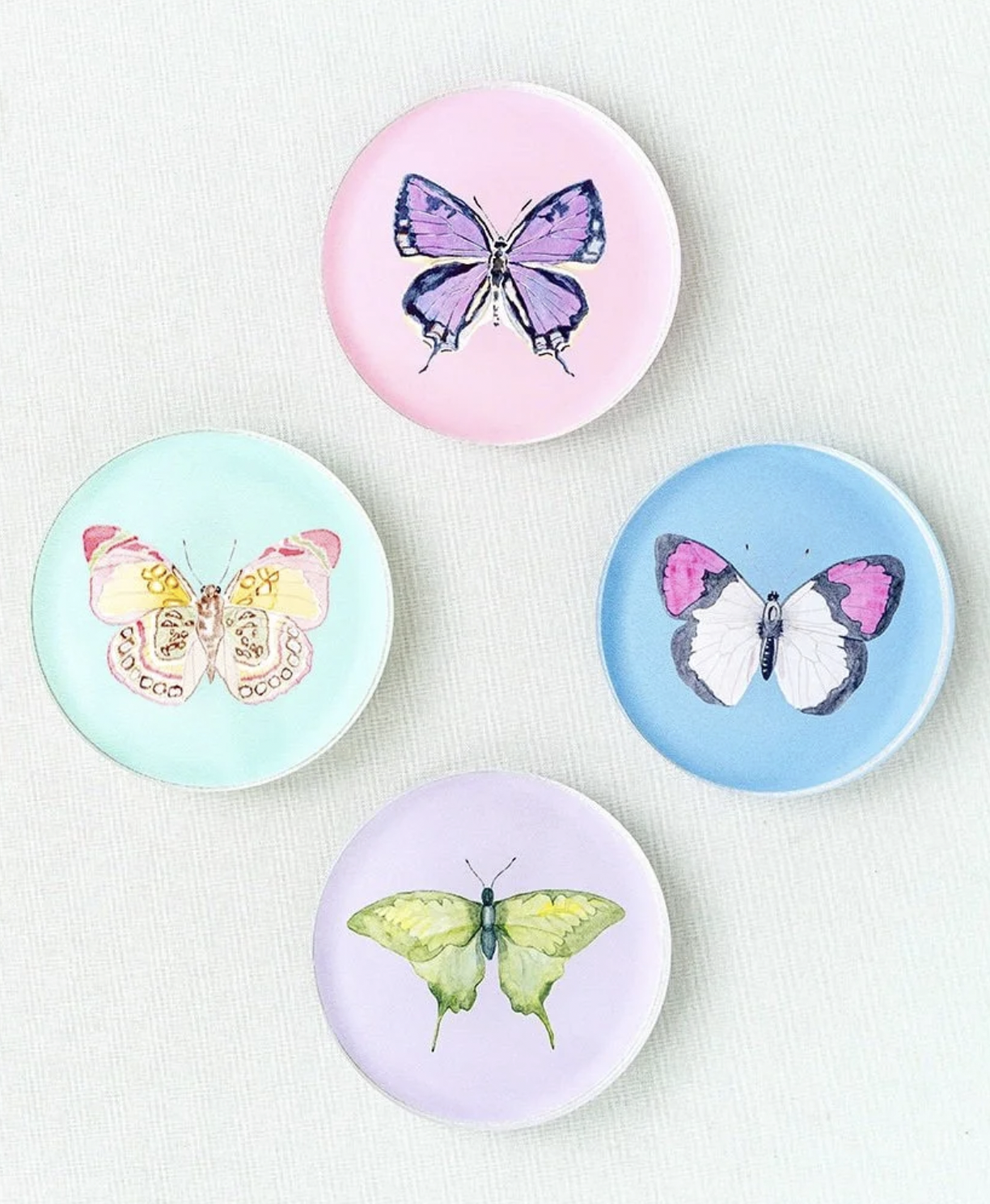 CC Acrylic Butterfly Coasters S/4