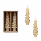 S/2 4" Ivory Tree Taper Candle