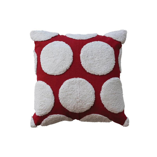 Red and White Dot Pillows
