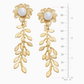 Gold Vine Freshwater Pearl Earring