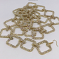 Gold 1.25" x 36" diamond crystal garland hooks