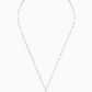 Silver Paperclip Chain with Heart