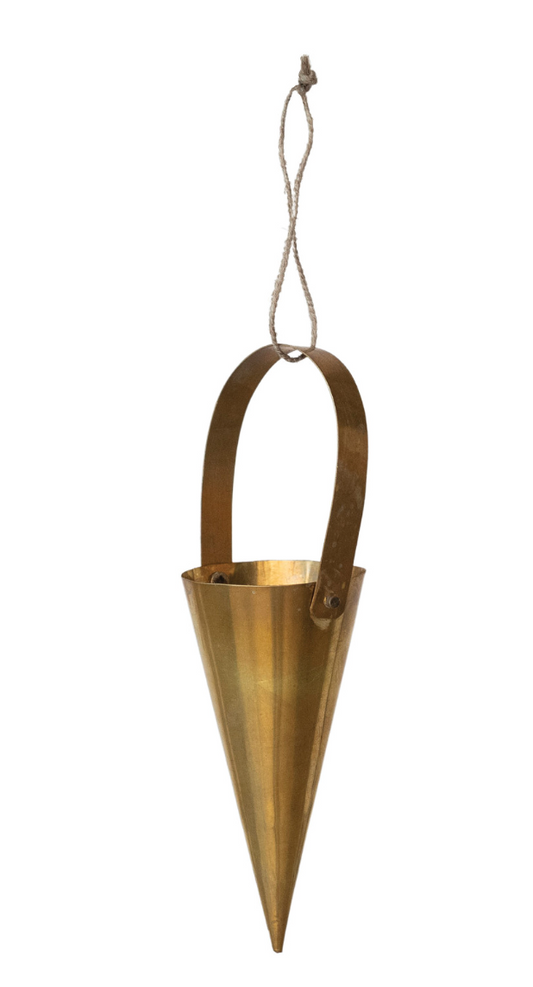 Brass Hanging Cone Ornament