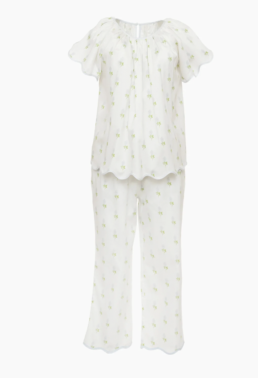 Vandy Scalloped Short Sleeve Pajamas